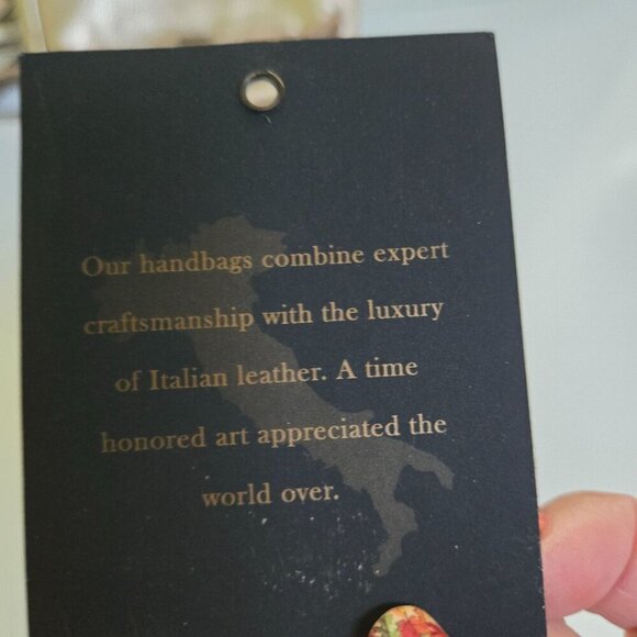 Vittoria Napoli NWOT Geri Platino Cinzano Leather Mini Convertible Mini Bag - Picture 8 of 10